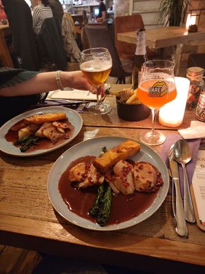 Celeriac main with red wine sauce. at Bistro De Rode Kater in Deventer