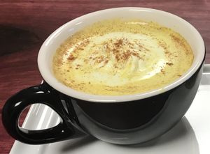 Gold (turmeric) latte at Cabbage in Skippack