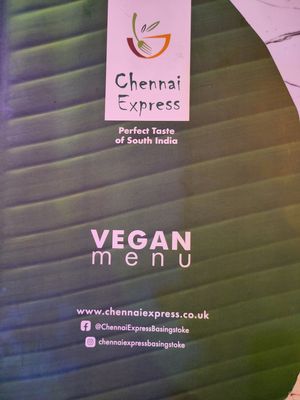 Vegan Menu Feb 2025 at Chennai Express in Basingstoke
