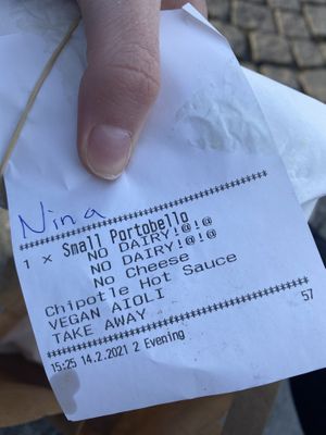 They really made sure there was no cheese in mine   at With Love Burrito in Maastricht