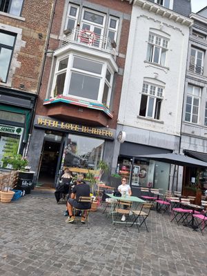 Front + outdoor seating at With Love Burrito in Maastricht