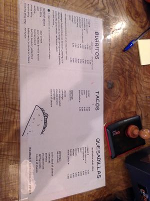 Menu at With Love Burrito in Maastricht