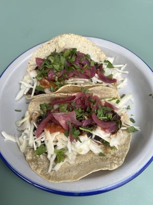 Portobello tacos  at With Love Burrito in Maastricht