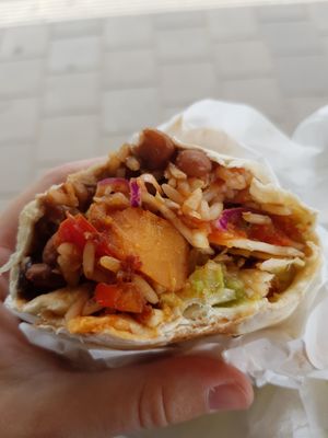 Normal size sweet potato burrito! at With Love Burrito in Maastricht