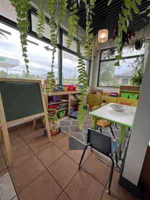 Play area for kids  at Dodge Street Coffeehouse in Iowa City