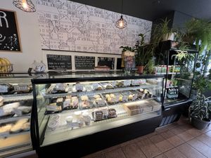 Vegan options marked  at Dodge Street Coffeehouse in Iowa City