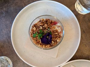 Strawberry Charlotte - dessert at Le Potager de Charlotte - Rennequin in Paris