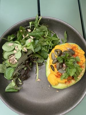 Avocado hard boiled egg style  at Le Potager de Charlotte - Rennequin in Paris