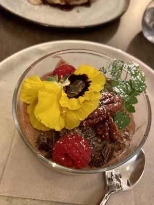 Chocolate mousse  at Le Potager de Charlotte - Rennequin in Paris