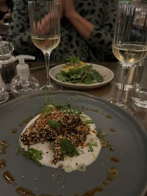 Tofu with sesame  at Le Potager de Charlotte - Rennequin in Paris