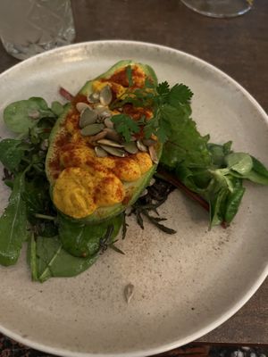 Avocado egg-like  at Le Potager de Charlotte - Rennequin in Paris