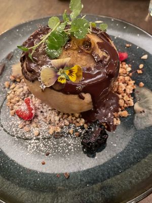 There’s a pear under all that. Delicious    at Le Potager de Charlotte - Rennequin in Paris