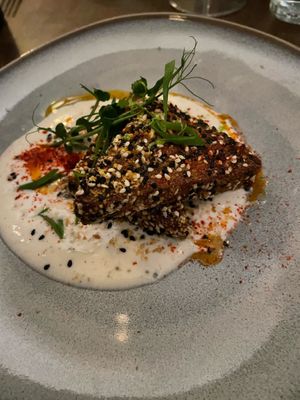 The best thing on the menu. The tofu starter    at Le Potager de Charlotte - Rennequin in Paris