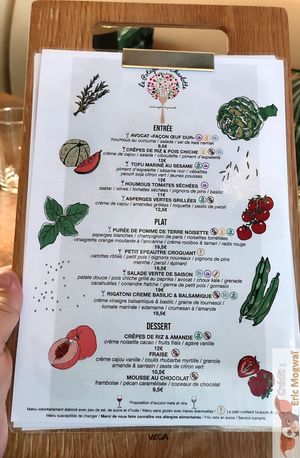 Menu at Le Potager de Charlotte - Rennequin in Paris