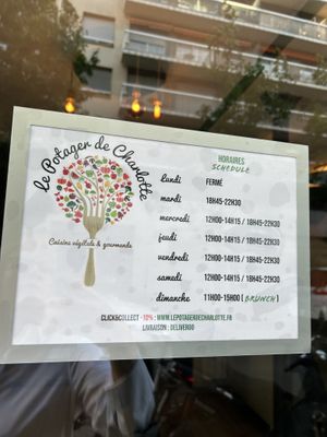 Make a reservation on the website for one of two dinner seatings…  at Le Potager de Charlotte - Rennequin in Paris