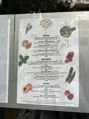 French and English menu  at Le Potager de Charlotte - Rennequin in Paris