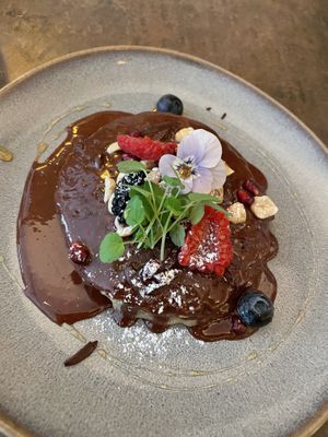 Almond and rice pancakees  at Le Potager de Charlotte - Rennequin in Paris