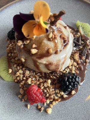 Dessert (chocolate pear)  at Le Potager de Charlotte - Rennequin in Paris