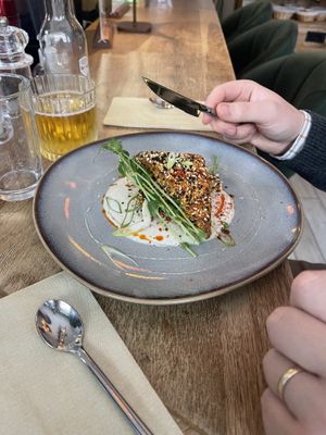 Sesame marinated tofu   at Le Potager de Charlotte - Rennequin in Paris