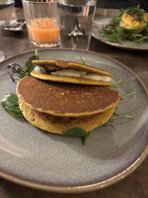 Chickpeas pancakees  at Le Potager de Charlotte - Rennequin in Paris