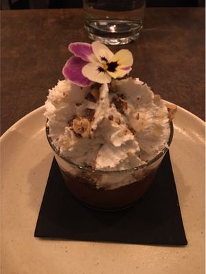 Chocolate and coconut dessert at Le Potager de Charlotte - Rennequin in Paris