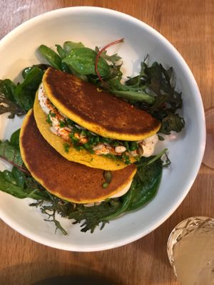 savory pancakes with cream at Le Potager de Charlotte - Rennequin in Paris