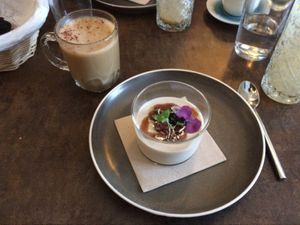 Soy yogurt with chestnut cream at Le Potager de Charlotte - Rennequin in Paris