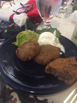 Black Bean cakes  at Columbia in St Augustine