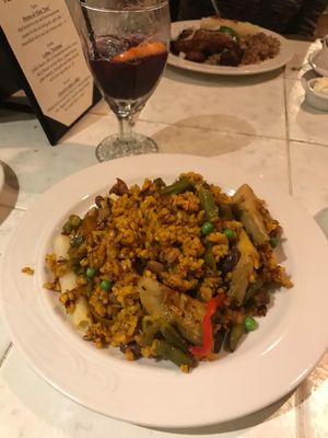 Paella vegetariana at Columbia in St Augustine