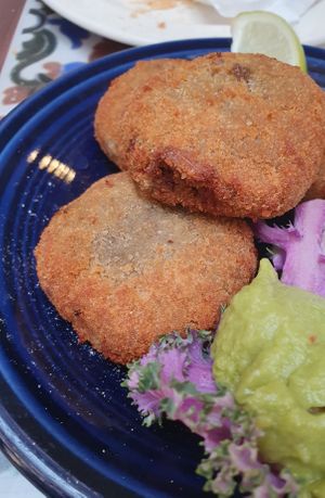 Black bean cakes  at Columbia in St Augustine