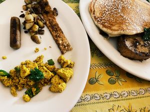 Vegan Garfield sampler  at The Black Cat Cafe in Devon