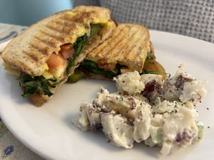 Vegan Panini   at The Black Cat Cafe in Devon