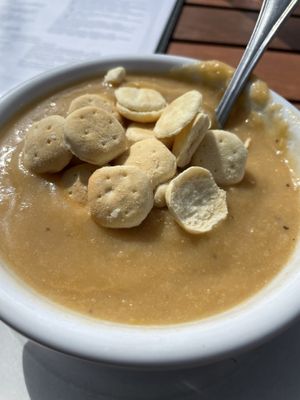 Vegan cauliflower soup at Wally's in Surf City