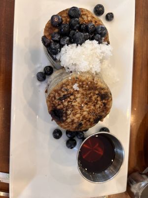 Blueberry Japanese pancake soufflé! Delicious   at Wally's in Surf City