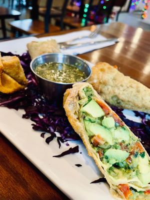 Avocado egg rolls  at Wally's in Surf City