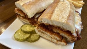 “Chicken” parm (I recommend asking for an extra side of sauce)  at Wally's in Surf City