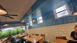 Cute inside, lots of seating at Wally's in Surf City