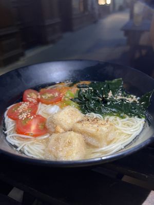 Vegan Ramen - don’t recommend this unless you want something bland.   at Mari's MetchaMatcha Wasyoku in Vienna