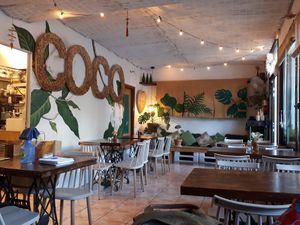 The restaurant at Coco Cuina Viva in Cadaques