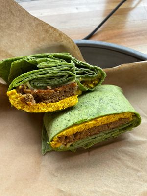 Breakfast sandwich wrap at The Lobby in Huntingtown