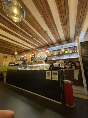 The inside of the restaurant   at Va Pensiero Nutrition Cafe in Venice