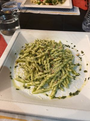 The pesto pasta  at Va Pensiero Nutrition Cafe in Venice