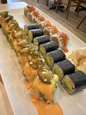 Vegan sushi platter. So good!   at Sushi Jin Next Door in Woodbridge