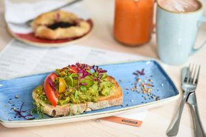 Vegan smashed avocado. at Esquires in Tunbridge Wells