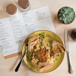 Hummus & crispbread. at Esquires in Tunbridge Wells