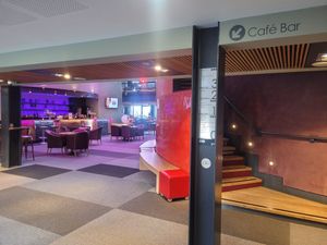 Signage to Café Bar #Veganuary at Galeri Café Bar in Caernarfon