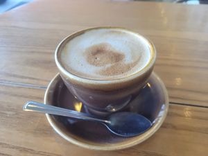 Oat Flat White #Veganuary at Galeri Café Bar in Caernarfon