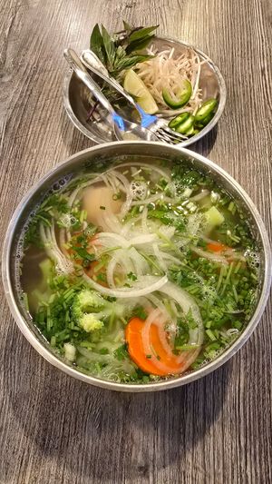Tofu pho with vegetable broth at I Heart Banh Mi  in Hemet