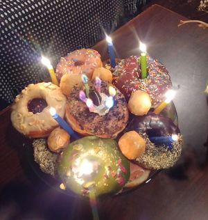 Over a dozen for a vegan bday   at Donatsu in Los Angeles