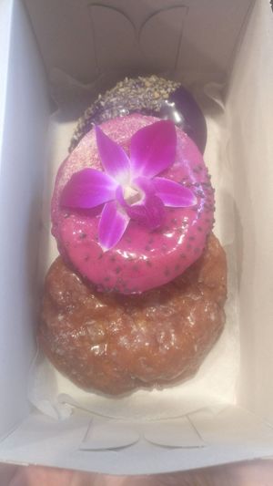 Deliciousness! And so pretty at Donatsu in Los Angeles